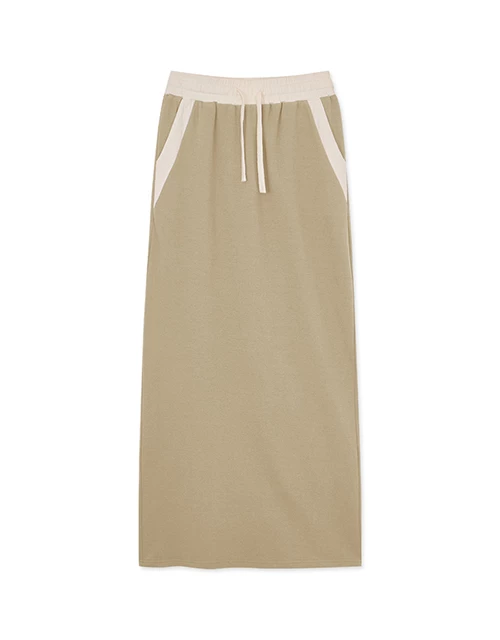 Contrast Color Comfort Maxi Skirt Contrast Color Comfort Maxi Skirt