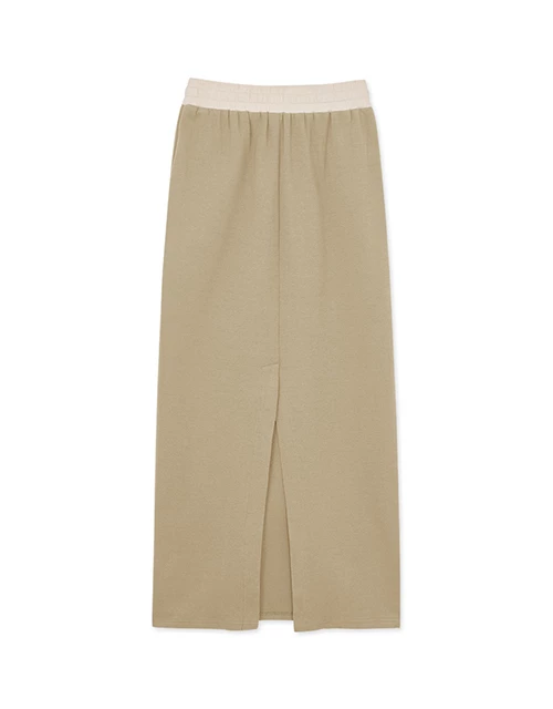 Contrast Color Comfort Maxi Skirt Contrast Color Comfort Maxi Skirt