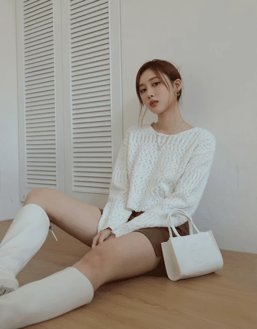 Textured Knitted Top