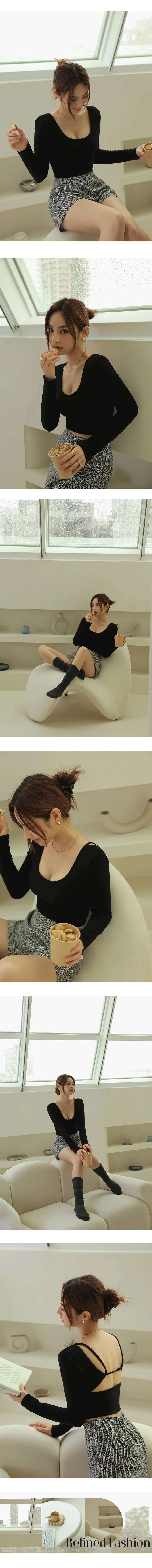 DOUBLE PUSH U Neck Low Back Heating BRA TOP DOUBLE PUSH U Neck Low Back Heating BRA TOP