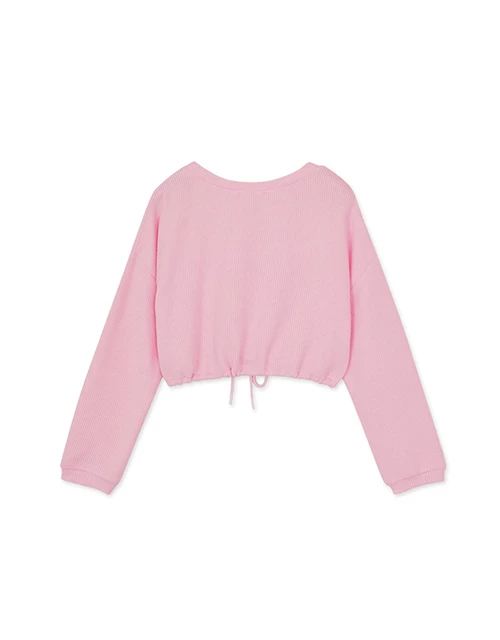 Slant Shoulder Casual Drawstring Top Slant Shoulder Casual Drawstring Top