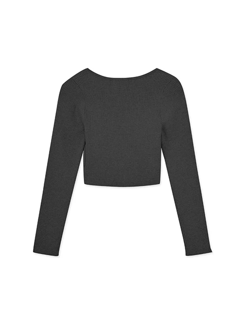 2WAY拉鍊針織上衣