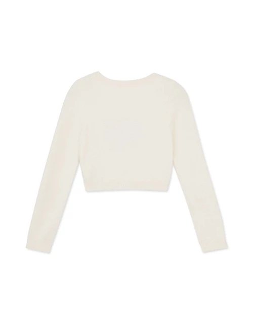 Letter Velvet Knit Top