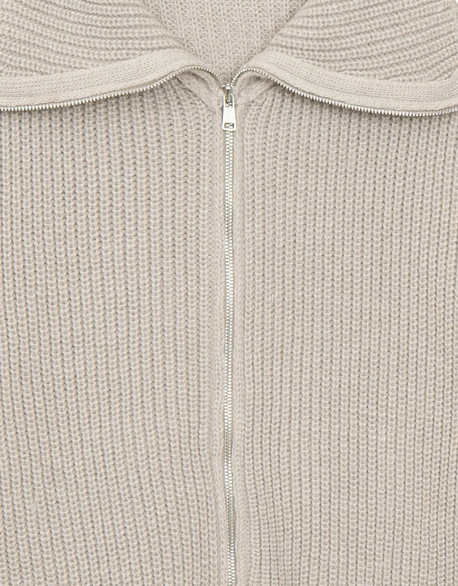 Zip Slit Tailored Knit Cardigan