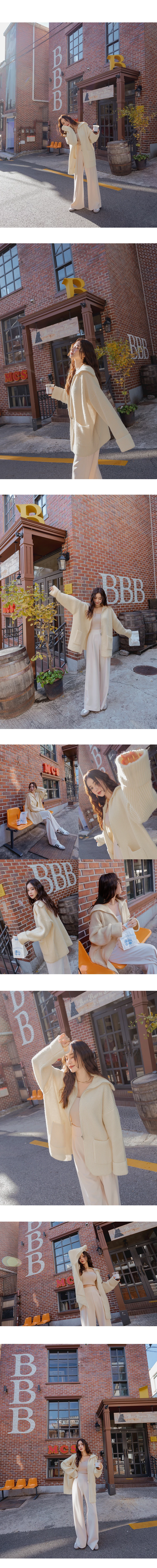 Zip Slit Tailored Knit Cardigan