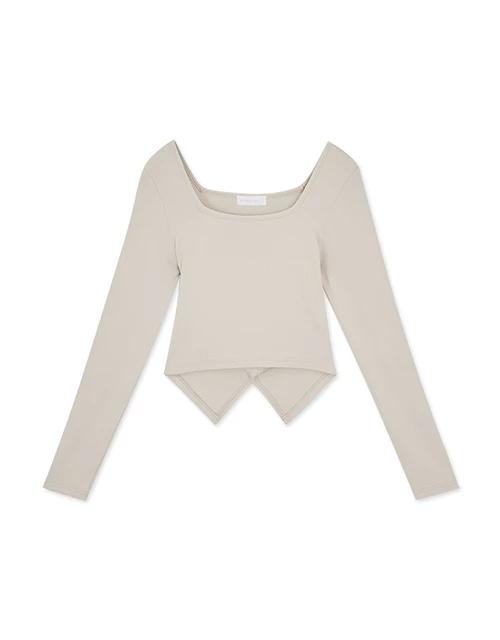 Back Hollow Square Neck Top Back Hollow Square Neck Top