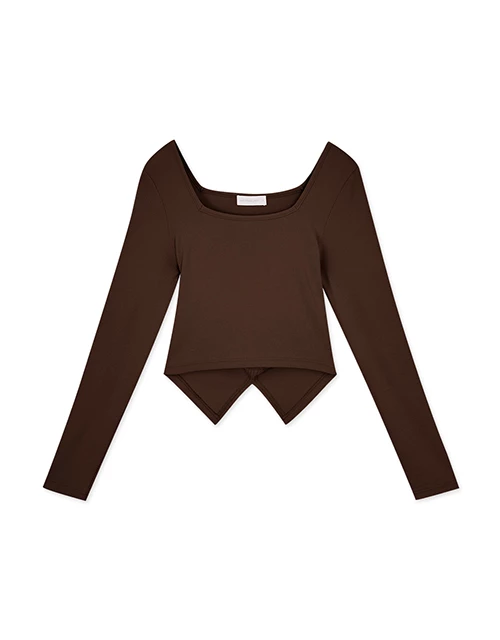 Back Hollow Square Neck Top Back Hollow Square Neck Top