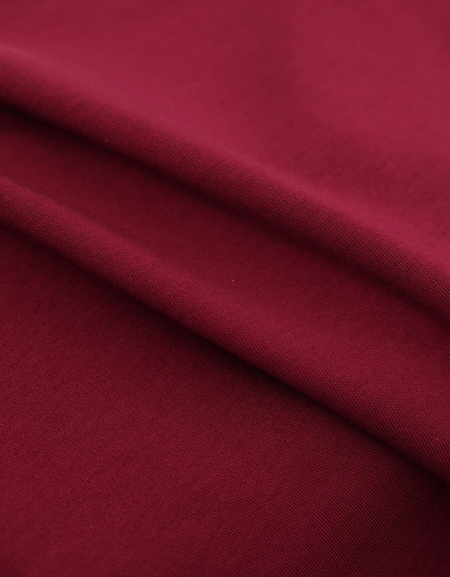 Sloping Shoulder Smooth Long Sleeve Top (With Padding)