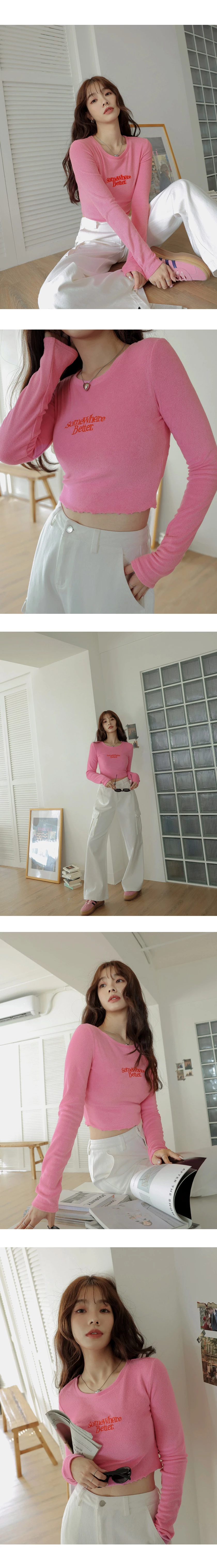 Printed Letter Curling Knit Top Printed Letter Curling Knit Top