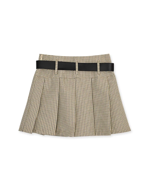 【SHIUAN'S DESIGN】Classic Pleated Mini Skirt (With Belt)