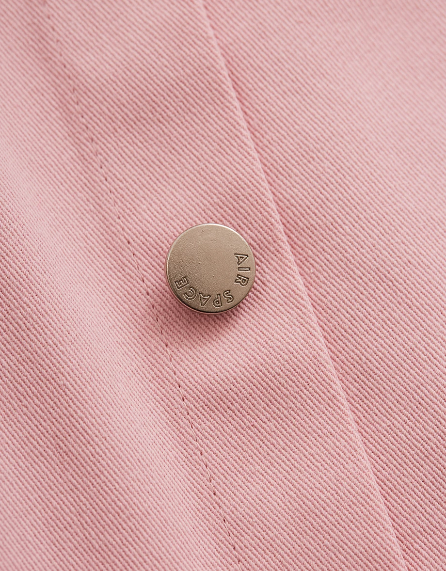 拼接圓領襯衫短洋裝