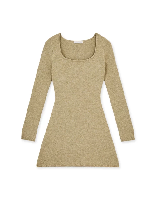 Big U Neck Hollow Back Bodycon Mini Dress