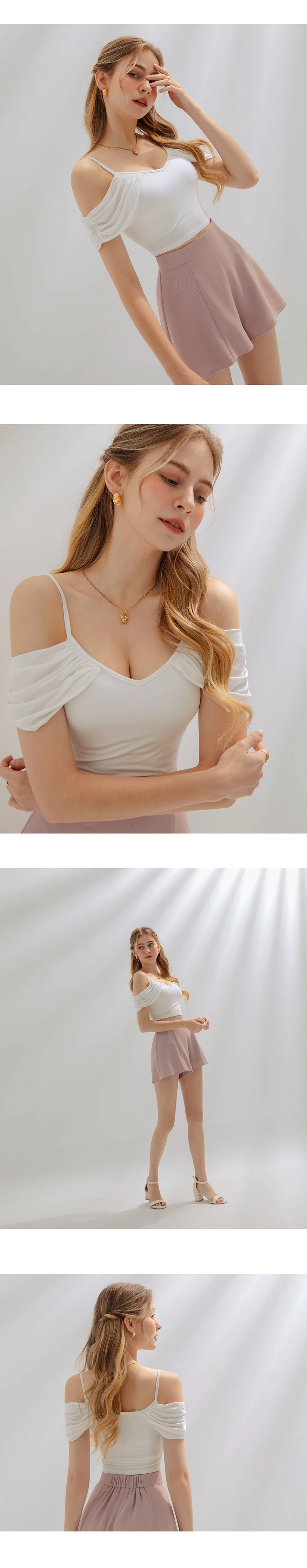 垂墜挖肩嫘縈上衣(附胸墊) 垂墜挖肩嫘縈上衣(附胸墊)