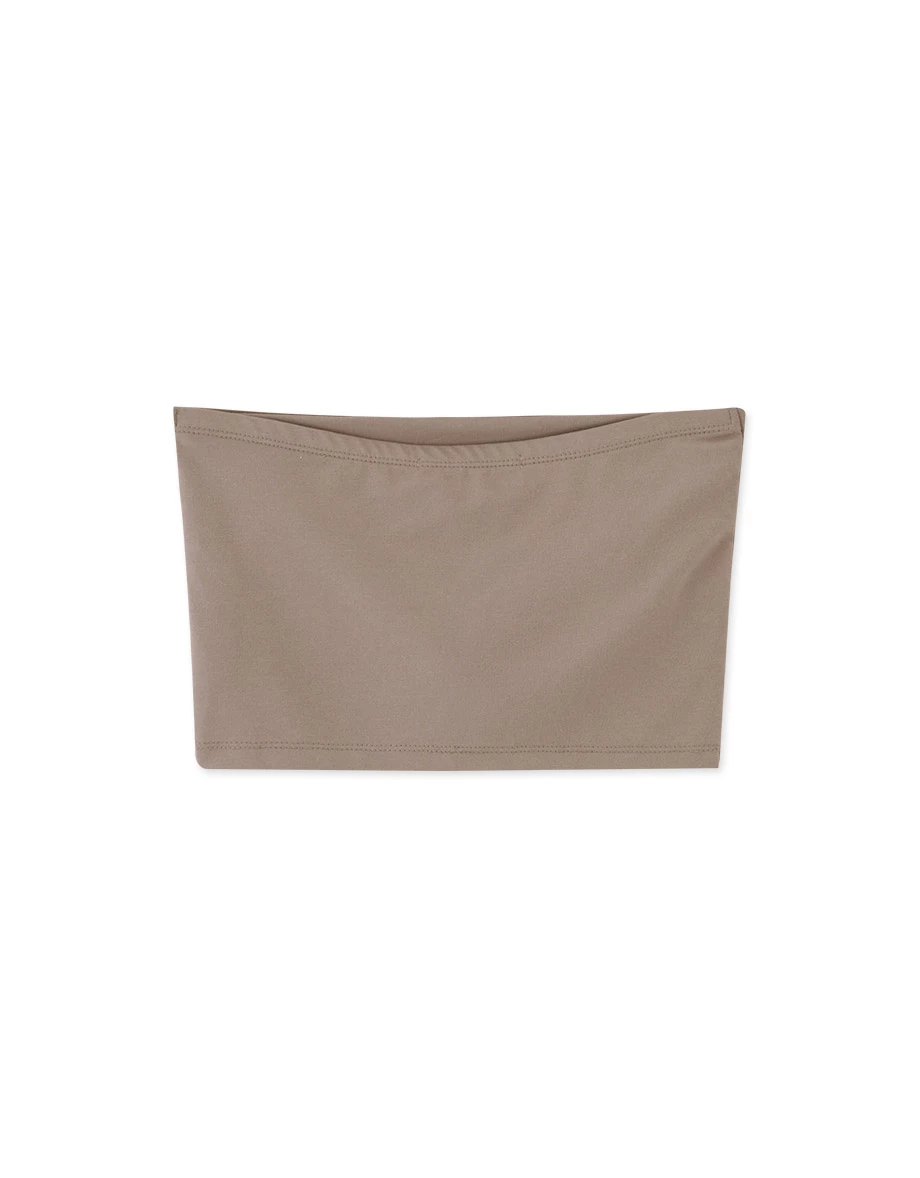 Silky Elastic Bra Padded Tube Top Silky Elastic Bra Padded Tube Top