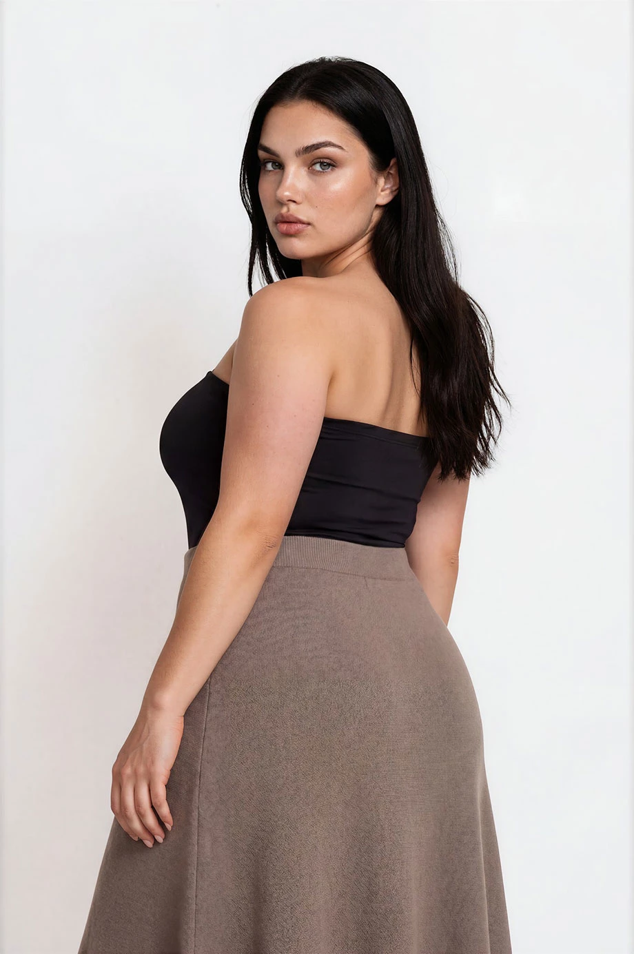 Silky Elastic Bra Padded Tube Top Silky Elastic Bra Padded Tube Top