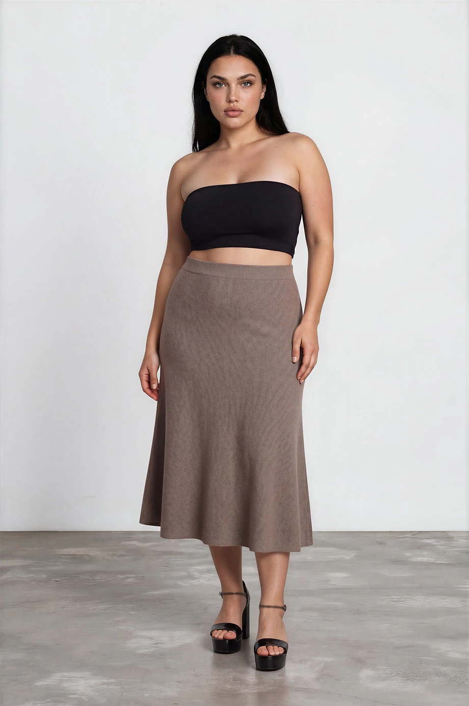 Silky Elastic Bra Padded Tube Top Silky Elastic Bra Padded Tube Top