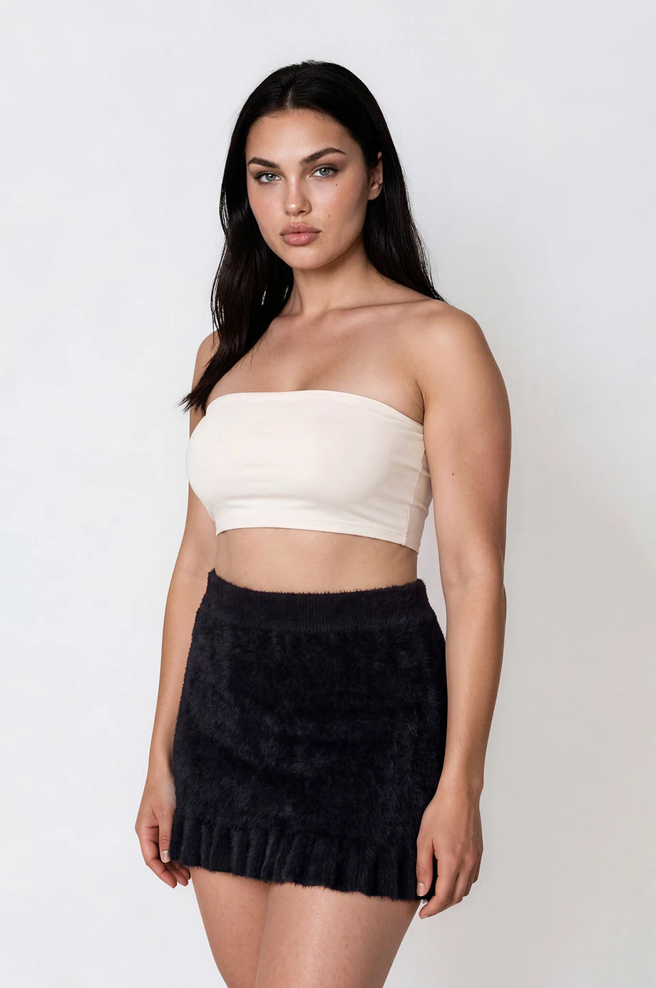 Silky Elastic Bra Padded Tube Top Silky Elastic Bra Padded Tube Top