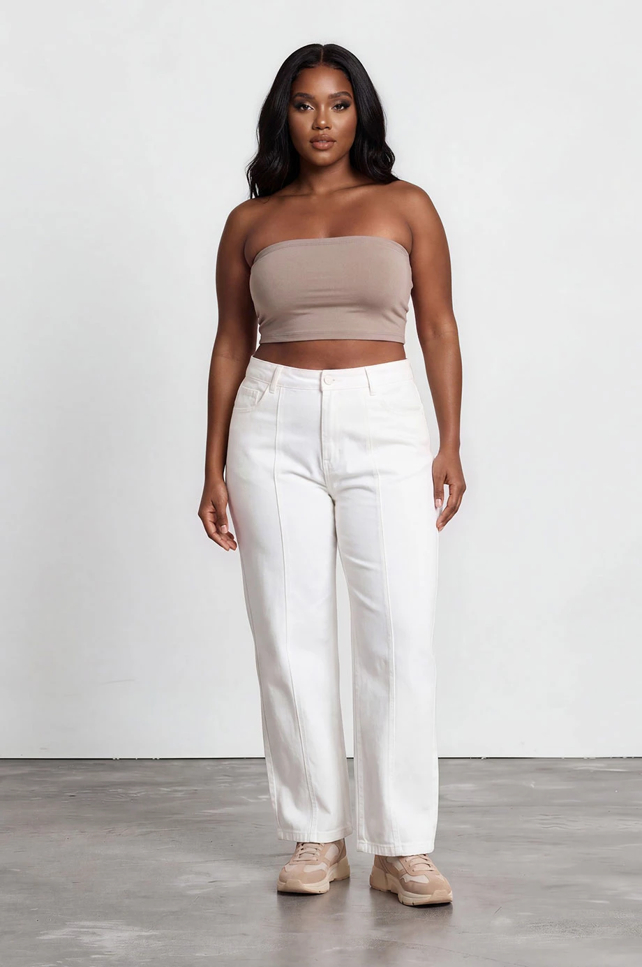 Silky Elastic Bra Padded Tube Top Silky Elastic Bra Padded Tube Top