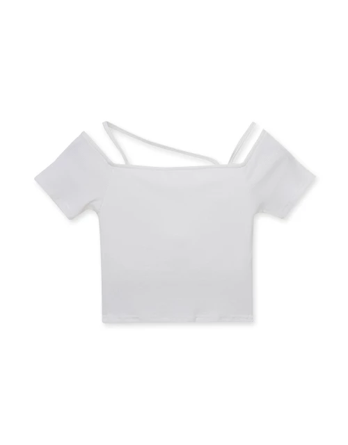 Asymmetric Ribbed Halter Padded Top Asymmetric Ribbed Halter Padded Top