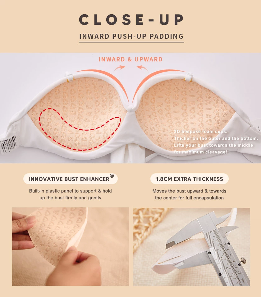 【KAREN's Design】 Multi Way Thick Strap Puffy Sleeve Knit Bikini Top (PUSH UP)