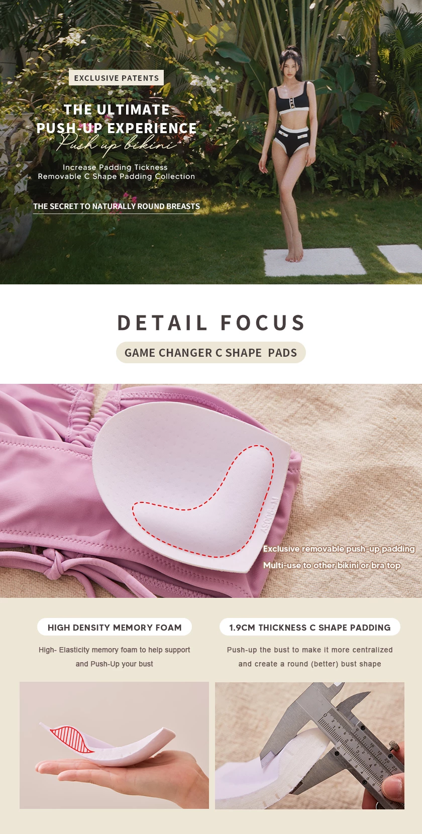 【PUSH UP】Bikini TOP Multi Way Stylish Wrinkle Knit Strap Bikini Top 【PUSH UP】Bikini TOP Multi Way Stylish Wrinkle Knit Strap Bikini Top