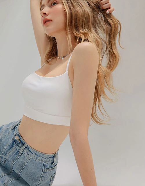 高彈輕塑美胸細肩短版BRA TOP