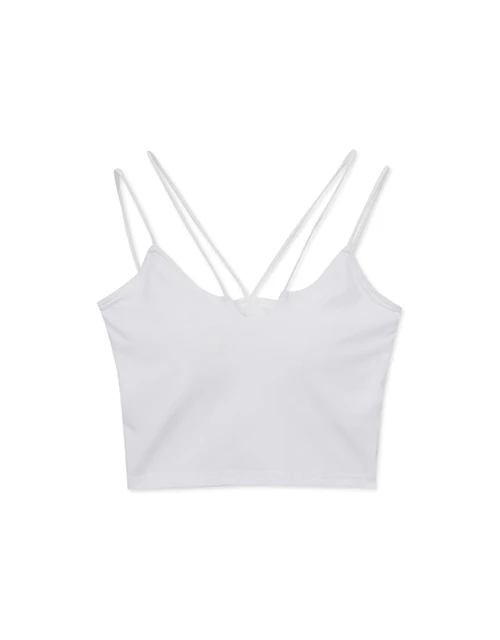 2WAY綁帶鏤空背心(附胸墊)