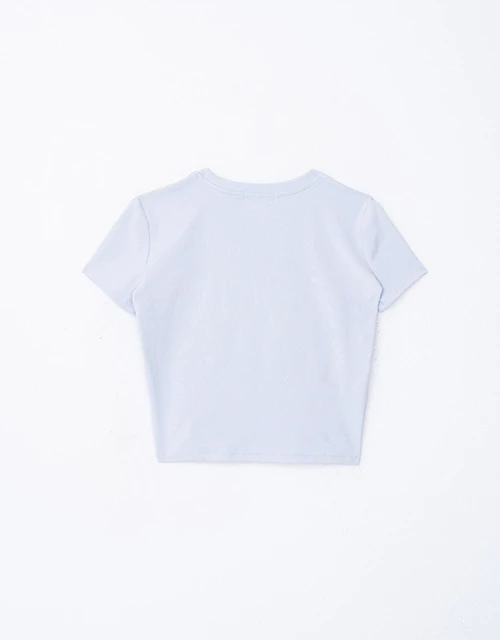 Lace Trim Heart Letter Tee