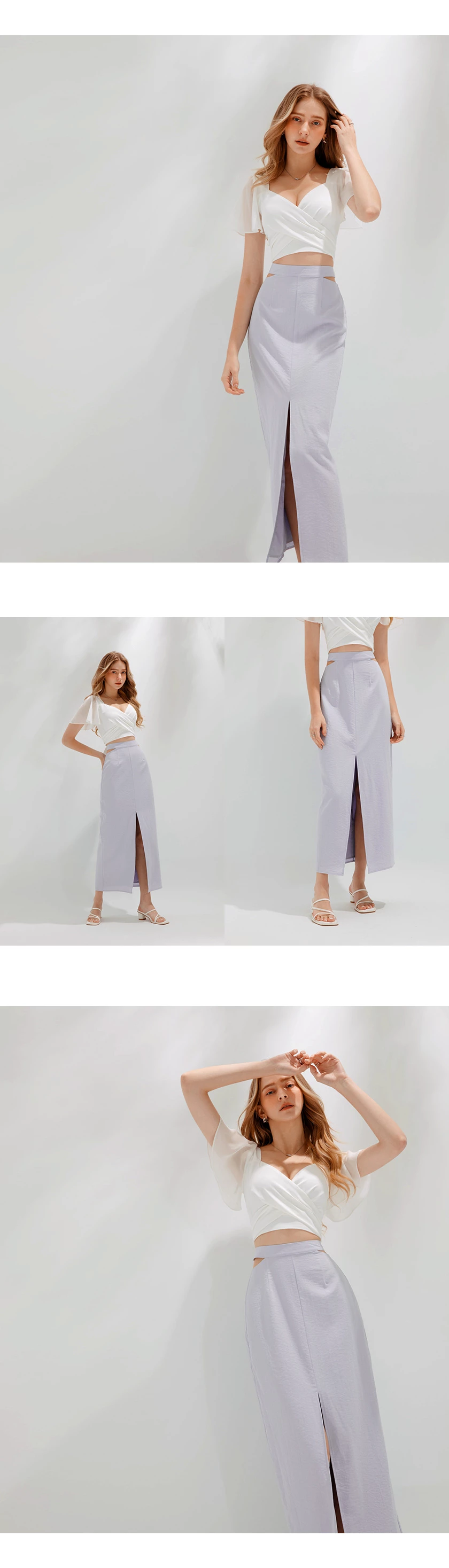 Sexy Side Hollow Slit Long Skirt Sexy Side Hollow Slit Long Skirt