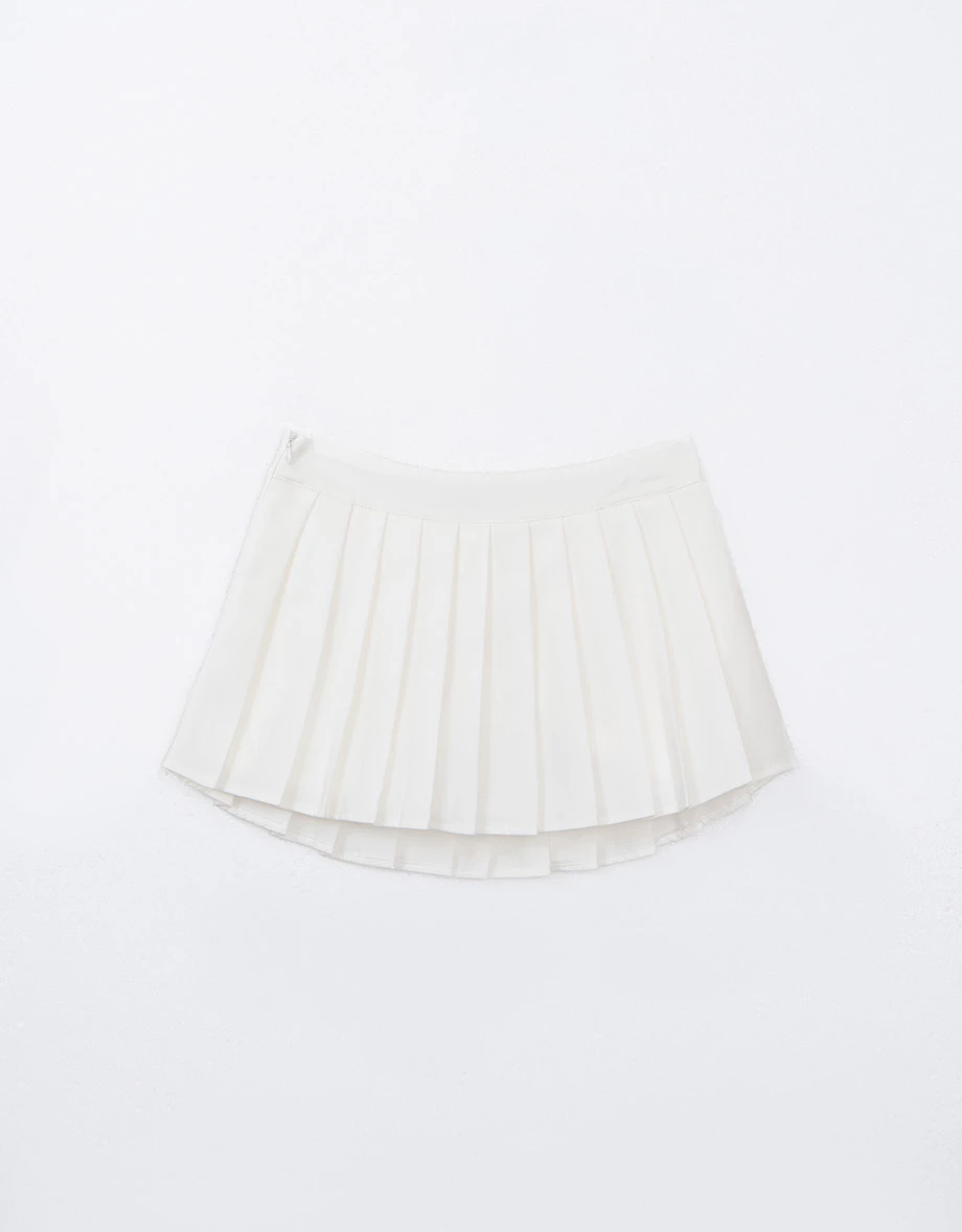 Mini SKORT Preppy High Waisted Pleated Mini Skirt With Inner Shorts