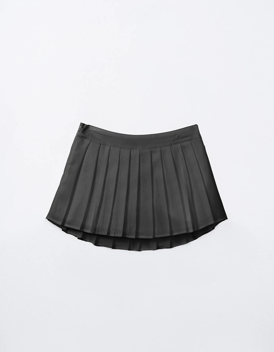 Mini SKORT Preppy High Waisted Pleated Mini Skirt With Inner Shorts Mini SKORT Preppy High Waisted Pleated Mini Skirt With Inner Shorts