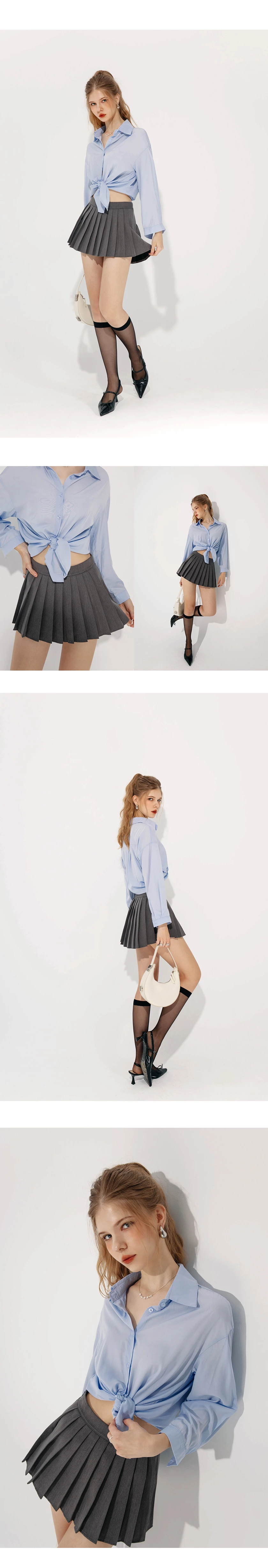 Mini SKORT Preppy High Waisted Pleated Mini Skirt With Inner Shorts Mini SKORT Preppy High Waisted Pleated Mini Skirt With Inner Shorts