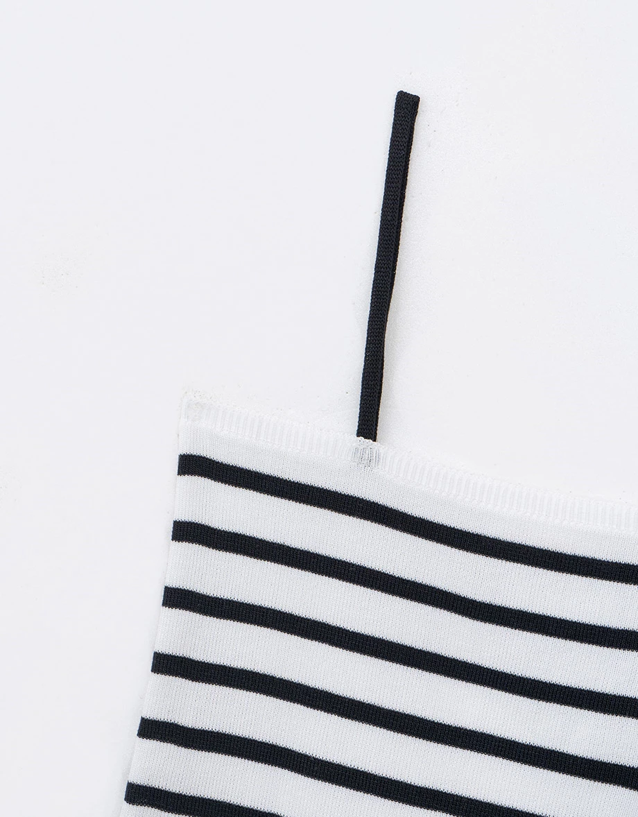 Striped Knit Crop Cami Top