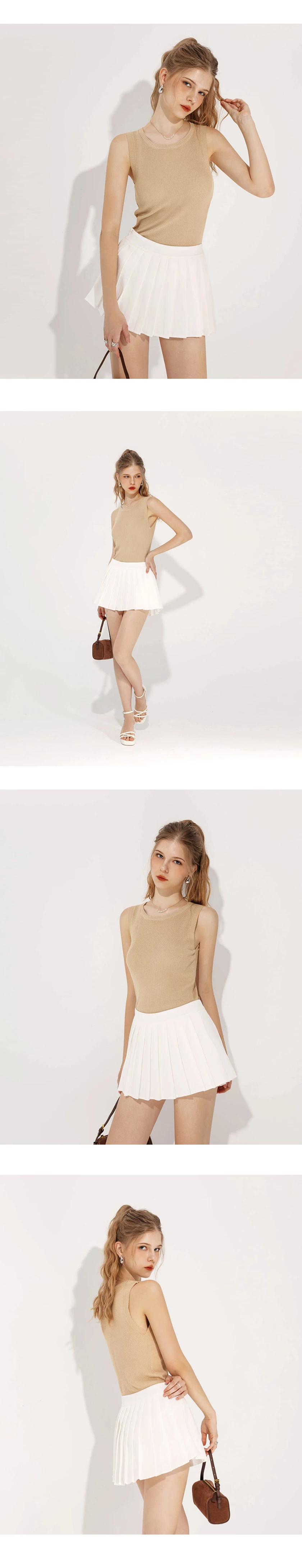 圓領羅紋針織背心