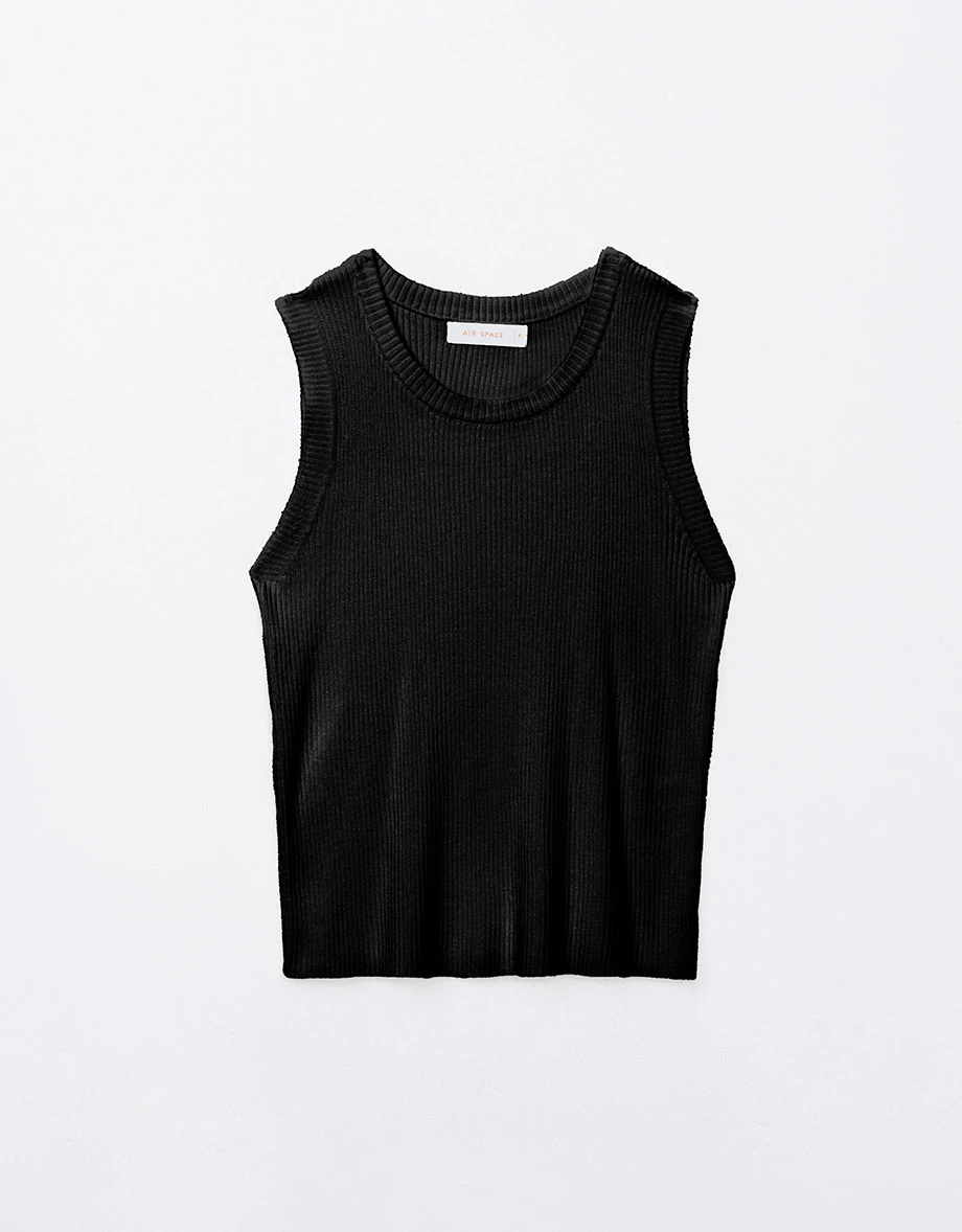 Round Neck Ribbed Knit Tank Top Round Neck Ribbed Knit Tank Top