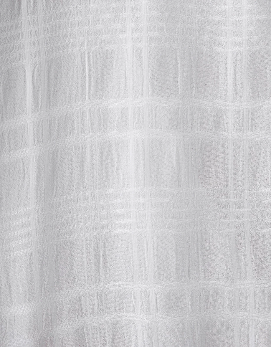 【Beach Cover】Grid Sheer Hollow Bikini Cover Up Mini Dress