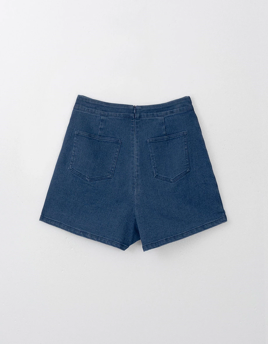 經典側綁帶牛仔新中式旗袍​褲裙