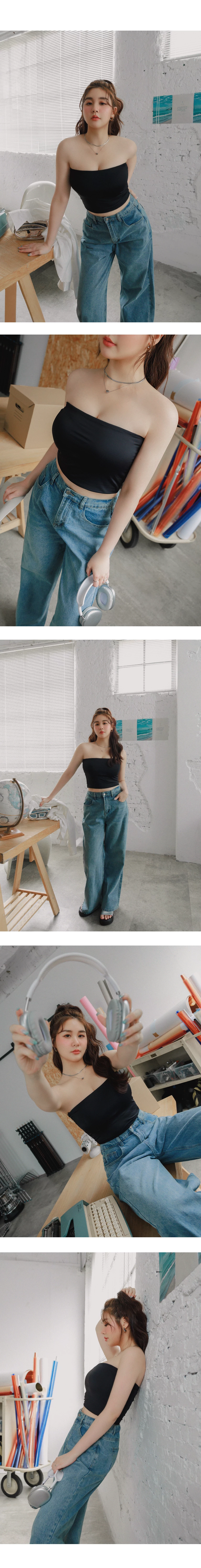 涼感高彈美胸防滑平口BRA TOP