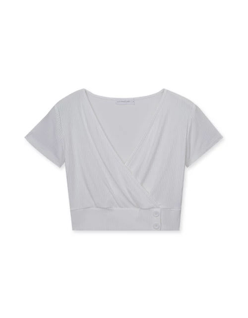 Monochrome Cross Ribbed Top Monochrome Cross Ribbed Top