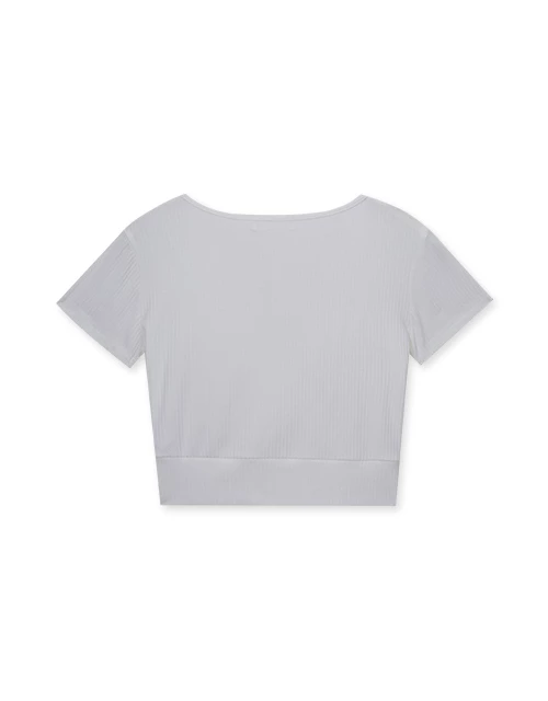 Monochrome Cross Ribbed Top Monochrome Cross Ribbed Top