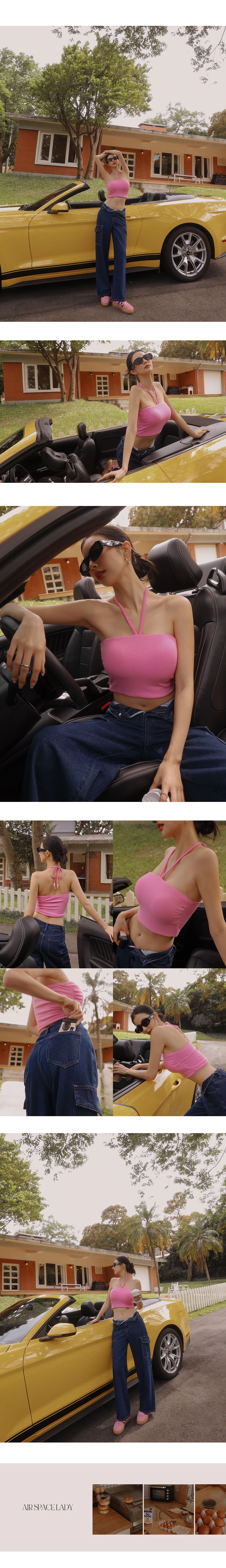 Stitched Utility Straight Jeans Denim