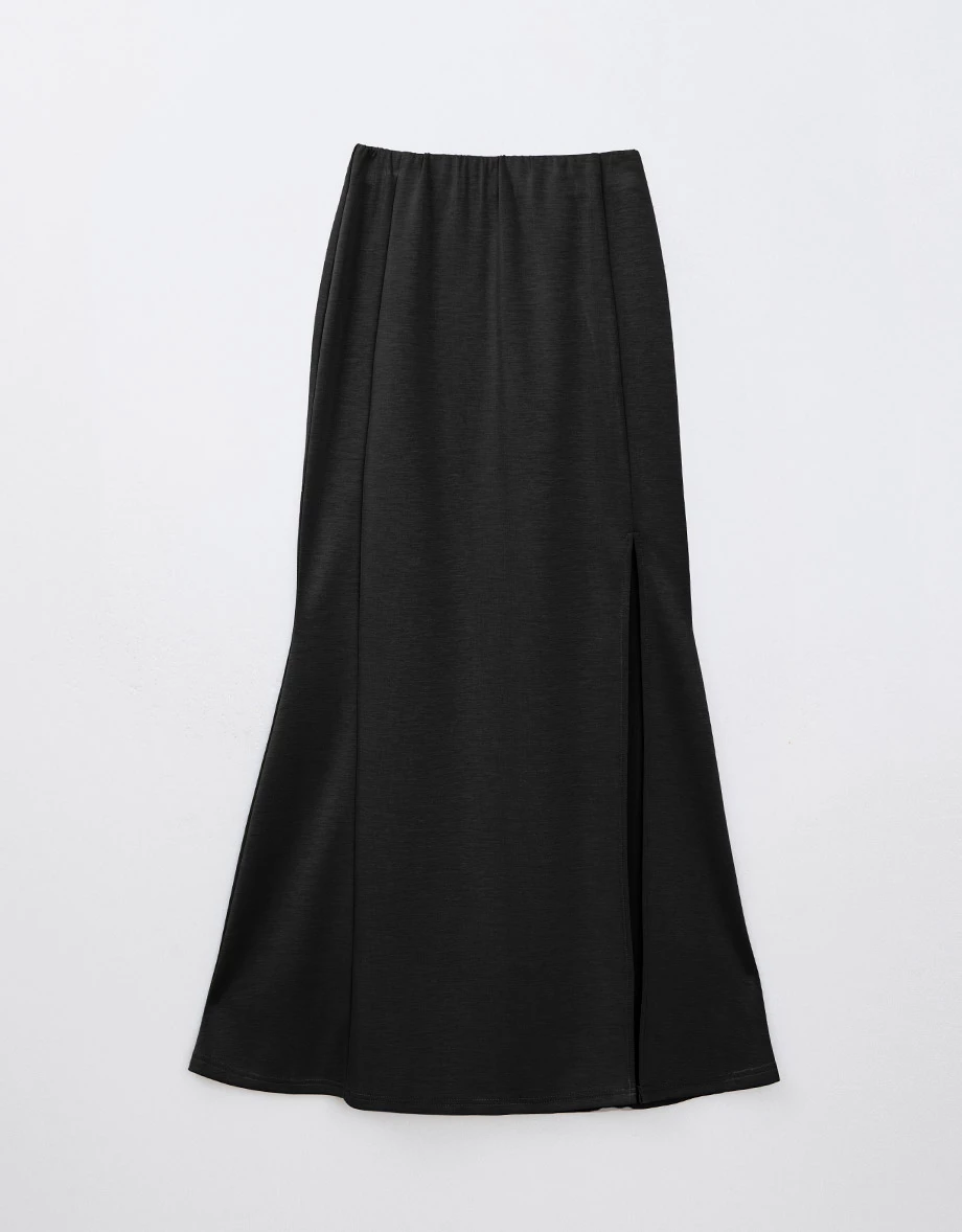 AIRY HOURGLASS High Waisted Maxi Skirt With Side Slit AIRY HOURGLASS High Waisted Maxi Skirt With Side Slit
