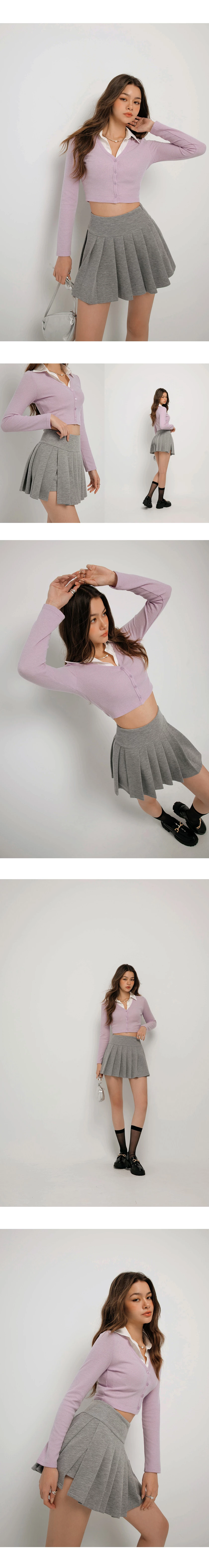 AIRY HOURGLASS Pleated Skort Skirt With Underpants Preppy A Line Tennis Mini Skirt