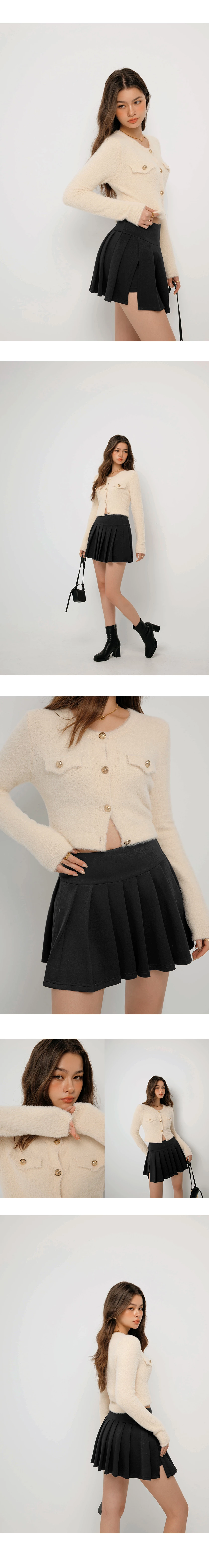 AIRY HOURGLASS Pleated Skort Skirt With Underpants Preppy A Line Tennis Mini Skirt