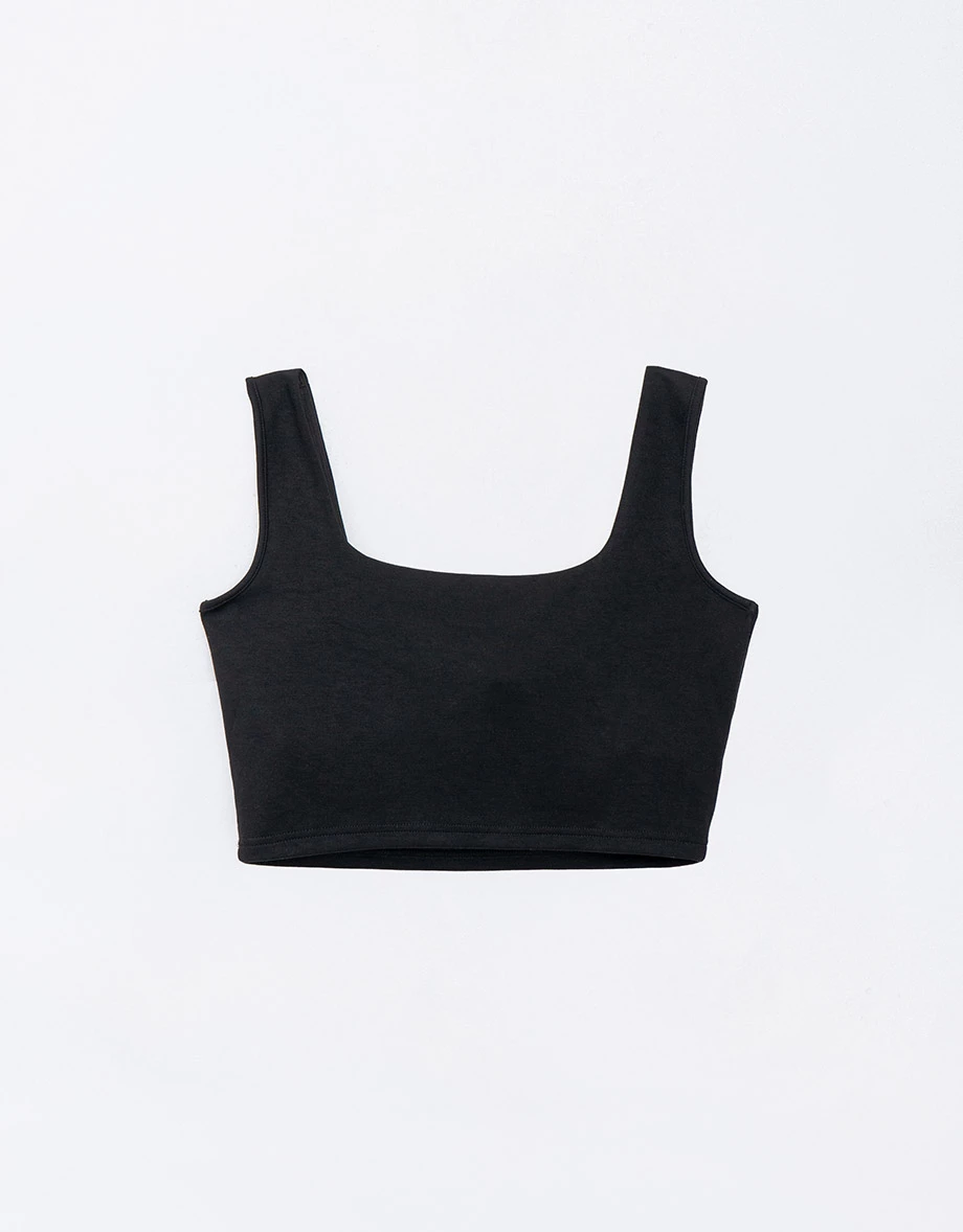 AIRY HOURGLASS BRA TOP Square Neck Bra Padded Crop Top