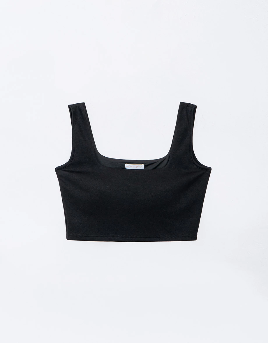 AIRY HOURGLASS BRA TOP Square Neck Bra Padded Crop Top