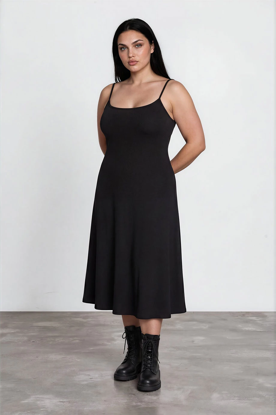 【Heat Tech】 Heating Function Bra Padded Maxi Dress