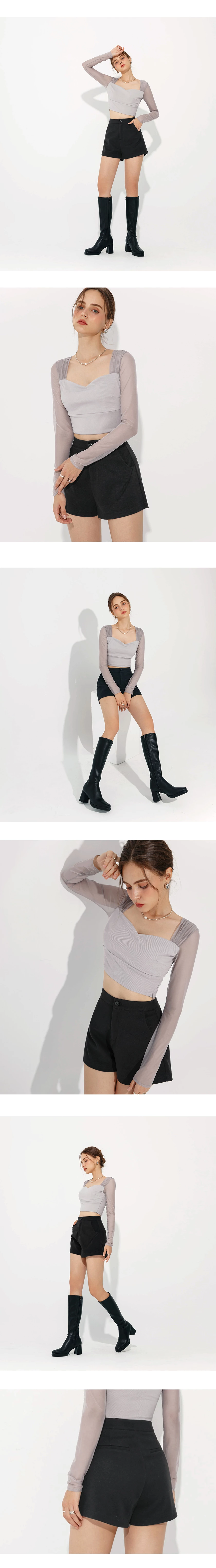 Minimalist Solid Wool Shorts With Pockets