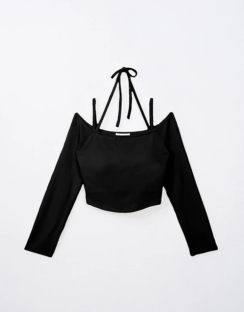 WARM↑UP薄感好身材綁帶發熱BRA TOP