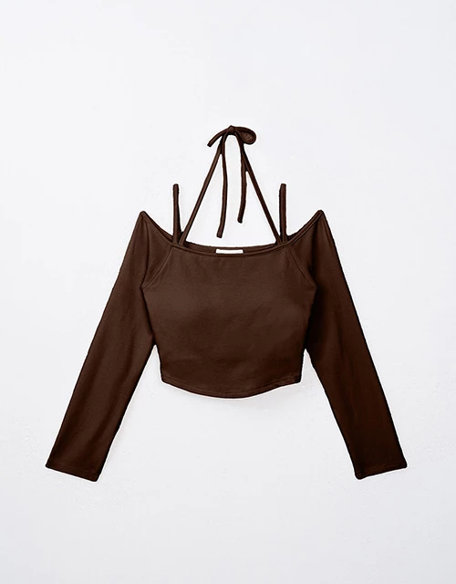 WARM↑UP薄感好身材綁帶發熱BRA TOP